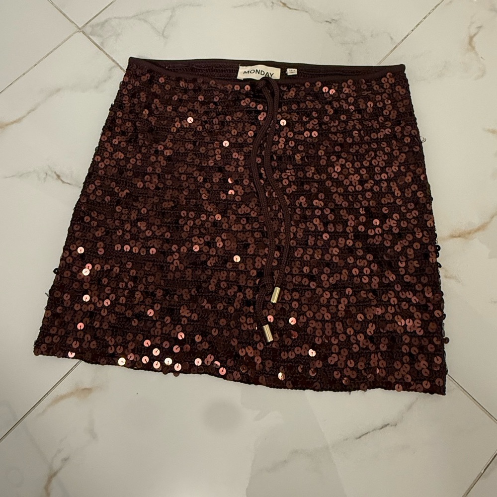 Monday swimwear CARTAGENA SKIRT - ESPRESSO SEQUIN - Picture 2 of 4